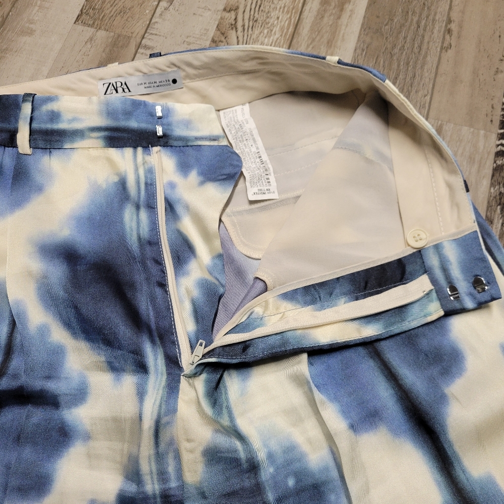Zara Satin Effect Trousers Size Medium - Picture 6 of 8